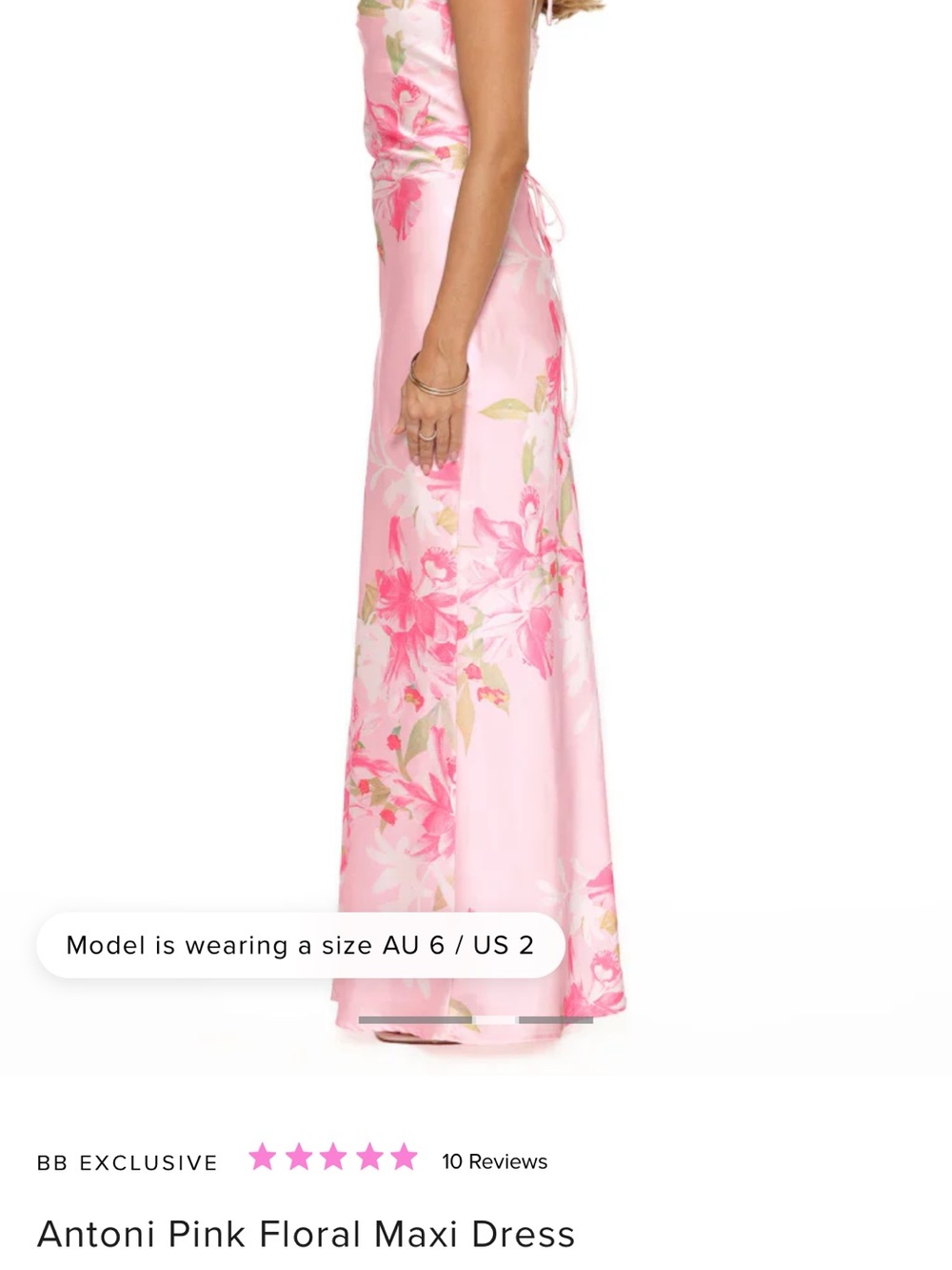Beginning Boutique Pink Floral Satin Maxi Skirt - Picture 2 of 12